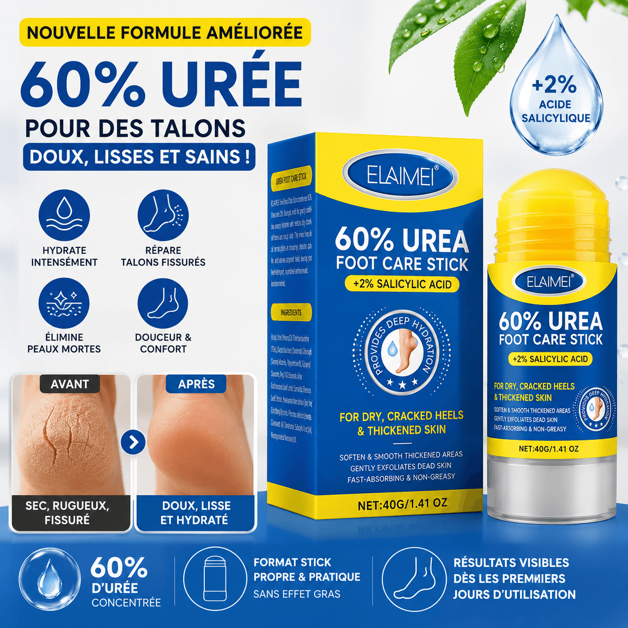 Podovia™ – Stick Pieds Secs & Talons Fissurés