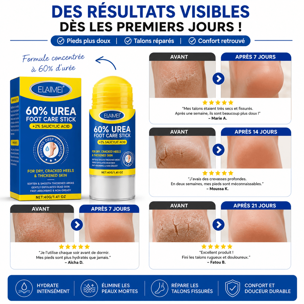 Podovia™ – Stick Pieds Secs & Talons Fissurés