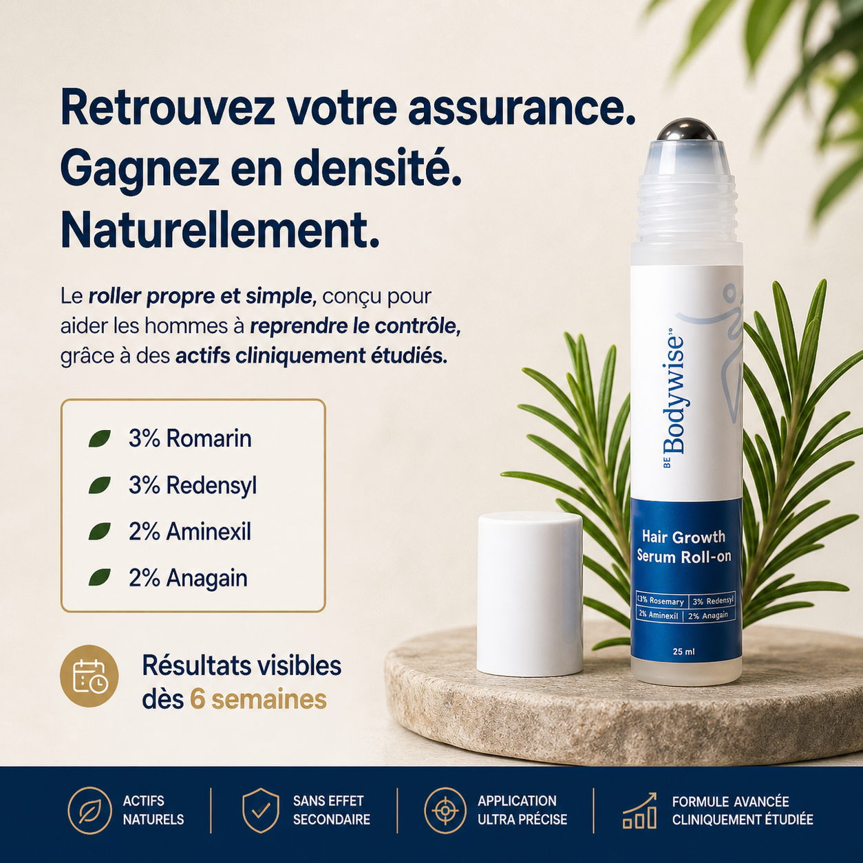 Sérum Roller Croissance+ – Retrouvez des cheveux plus denses naturellement